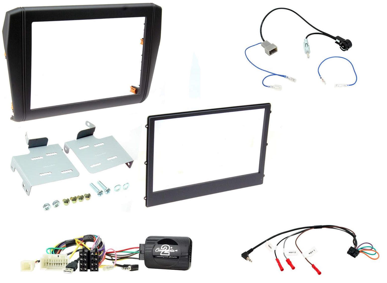 Suzuki Swift 2017 Onwards Double Din Car Stereo MATT BLACK Fascia Fitting Kit CTKSZ11