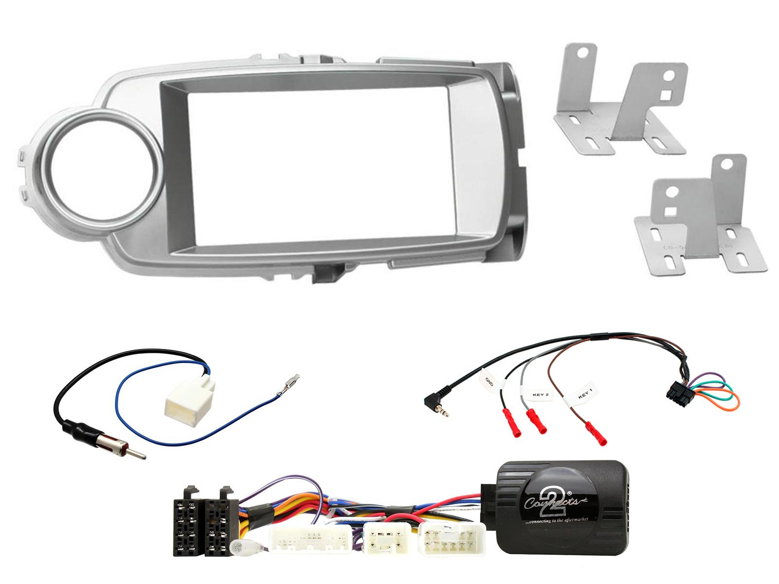 Toyota Yaris 2011-2017 Double Din Car Stereo Fascia Fitting Kit CTKTY09 ACV 621300-25-1