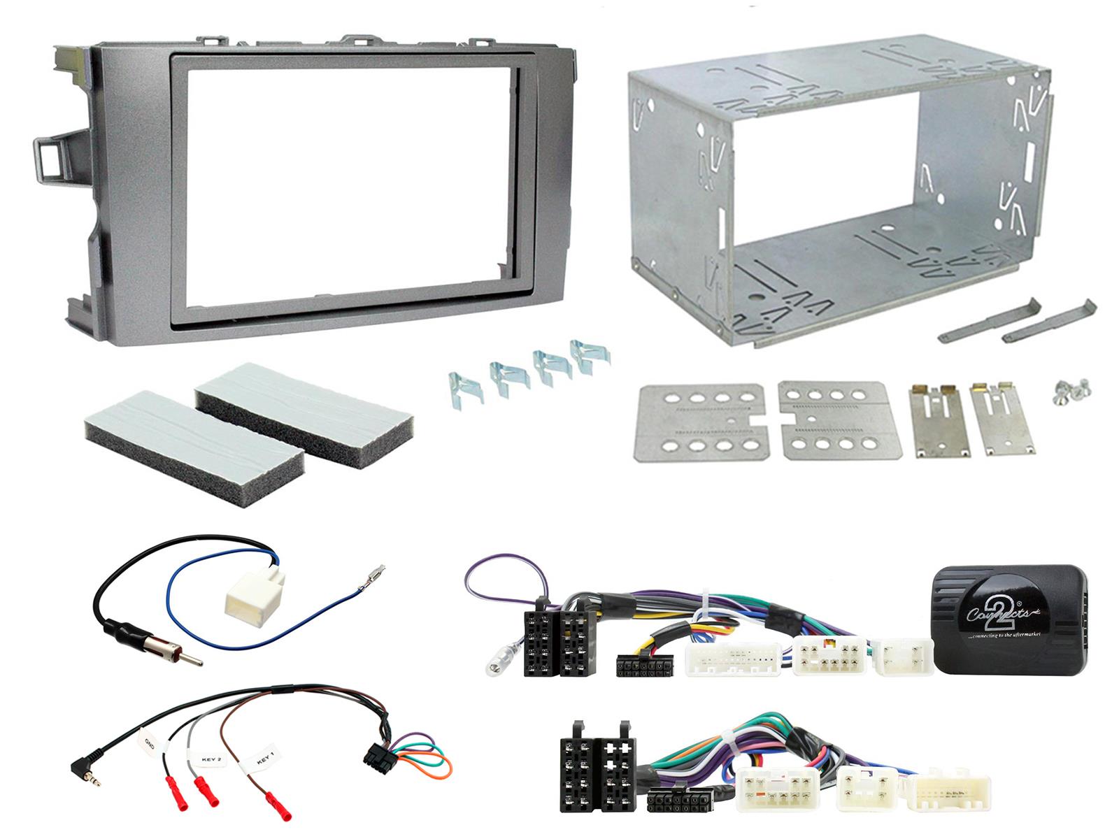 Toyota Auris 2007-2012 Complete Double Din Silver Facia Kit CTKTY22