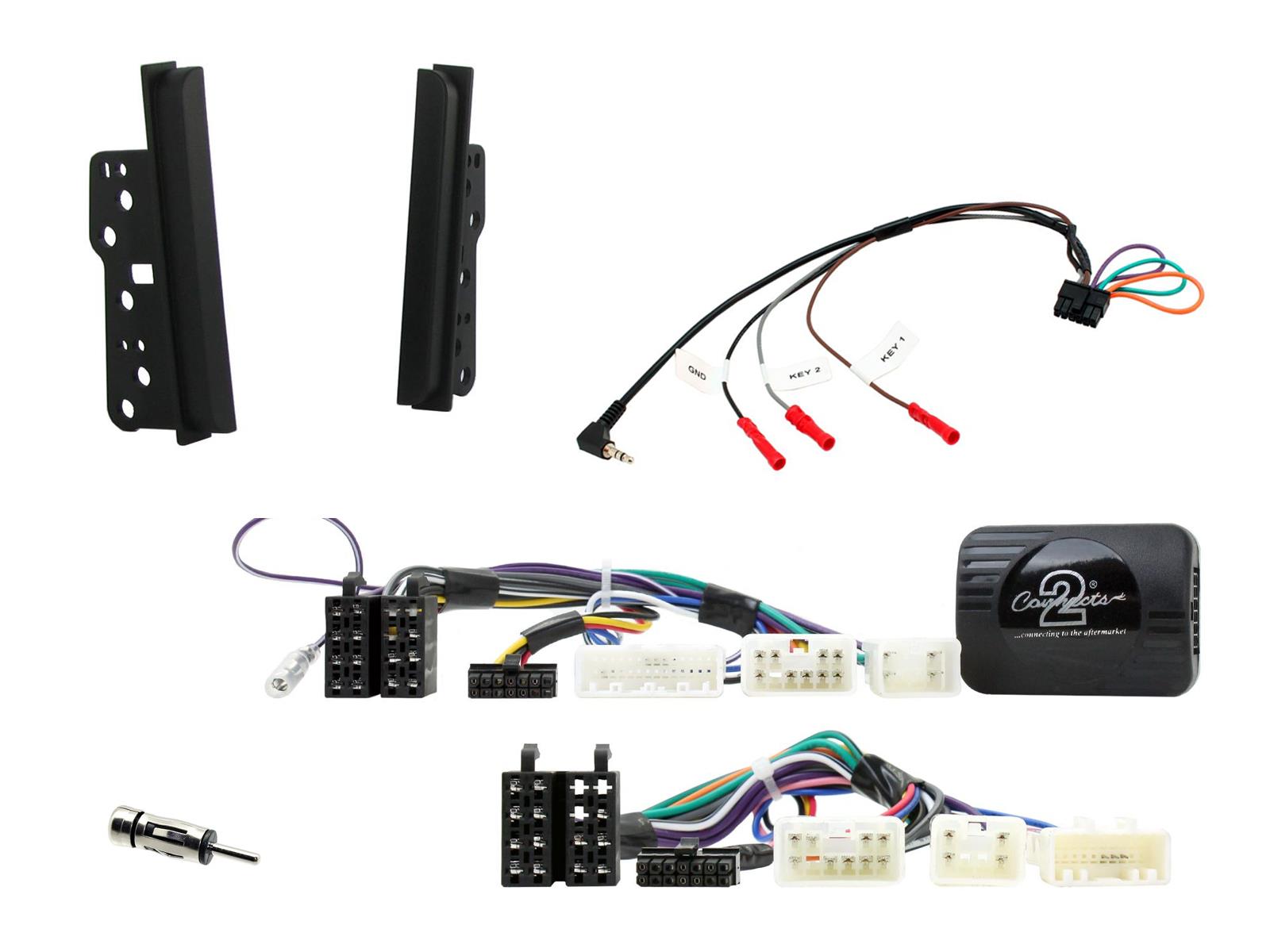 Toyota Celica, MR2, RAV4 Complete Double Din Silver Facia Kit CTKTY23