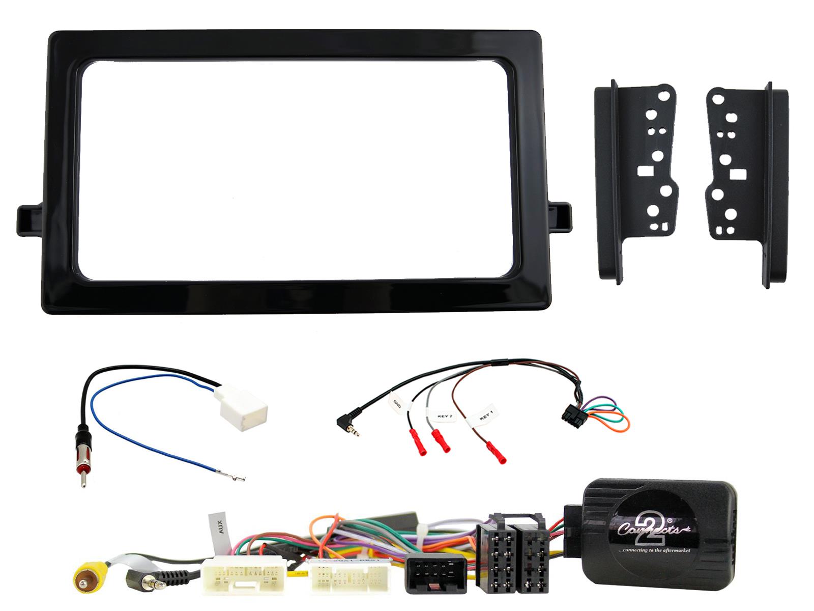 Toyota Prius XW50 2016 onwards Complete Double Din Silver Facia Kit CTKTY25