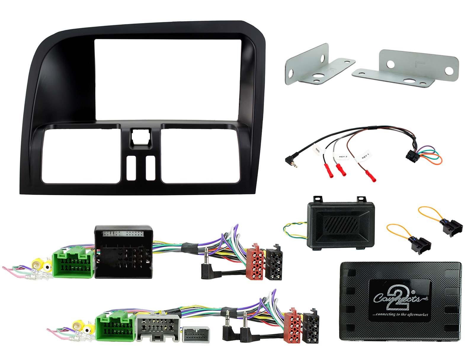 Volvo XC60 2008-2017 for amplified vehicles infodapter Double Din Stereo Fascia Fitting Kit CTKVL08