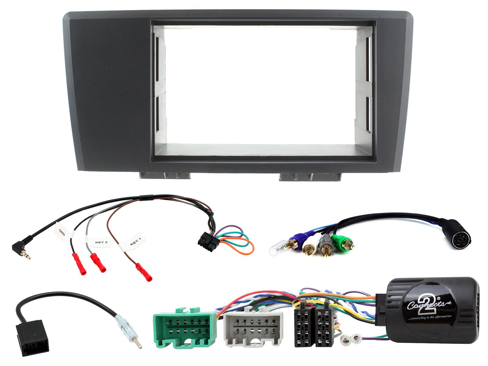 Volvo S60 V70 Double Din Stereo Grey Fascia Fitting Kit Amplified CTKVL14