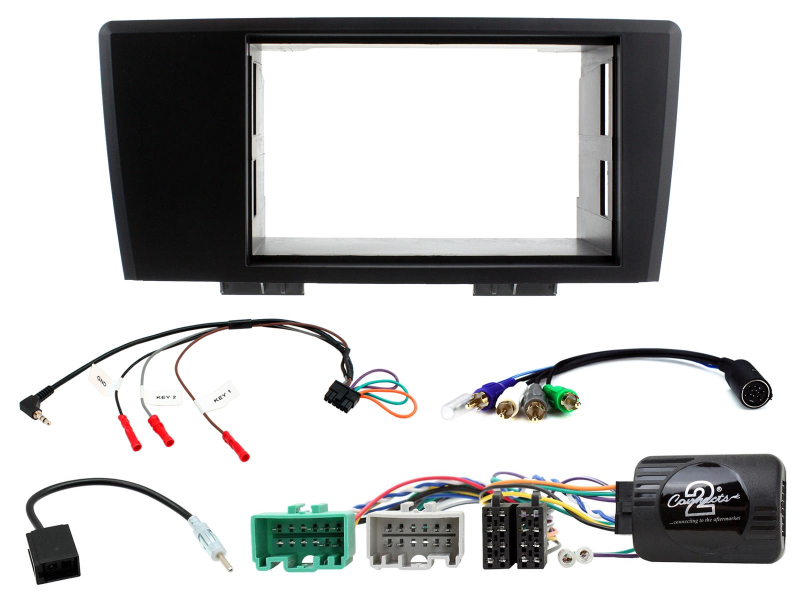 Volvo S60 V70 Double Din Stereo Black Fascia Fitting Kit Amplified CTKVL15