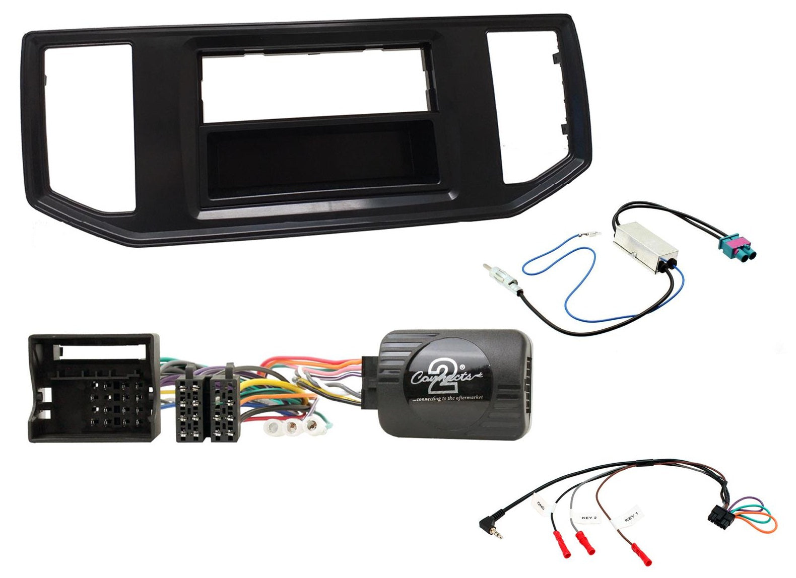 VW Crafter, Grand California 2017 onwards Complete Double/Single Din Facia Kit CTKVW21