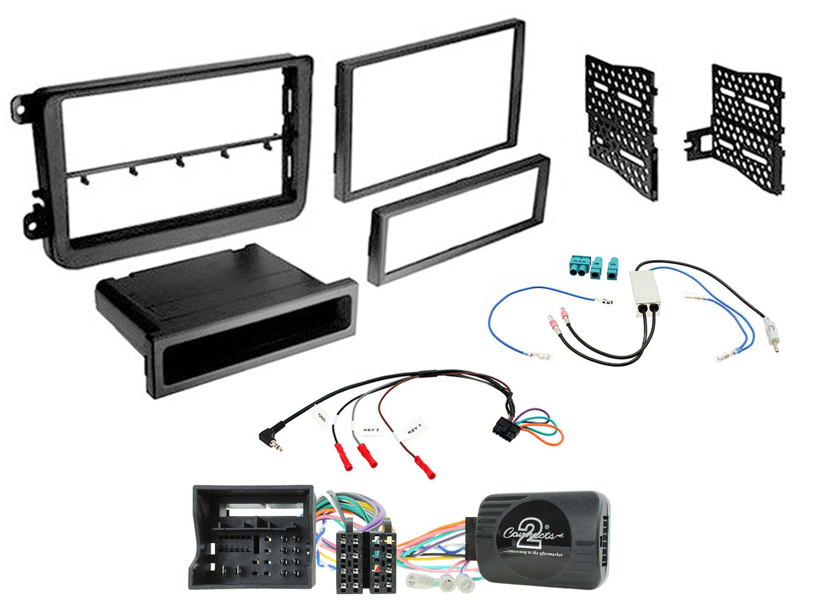 VW headunit with MIB-PQ Systems Complete Double/Single Din Facia Kit CTKVW23