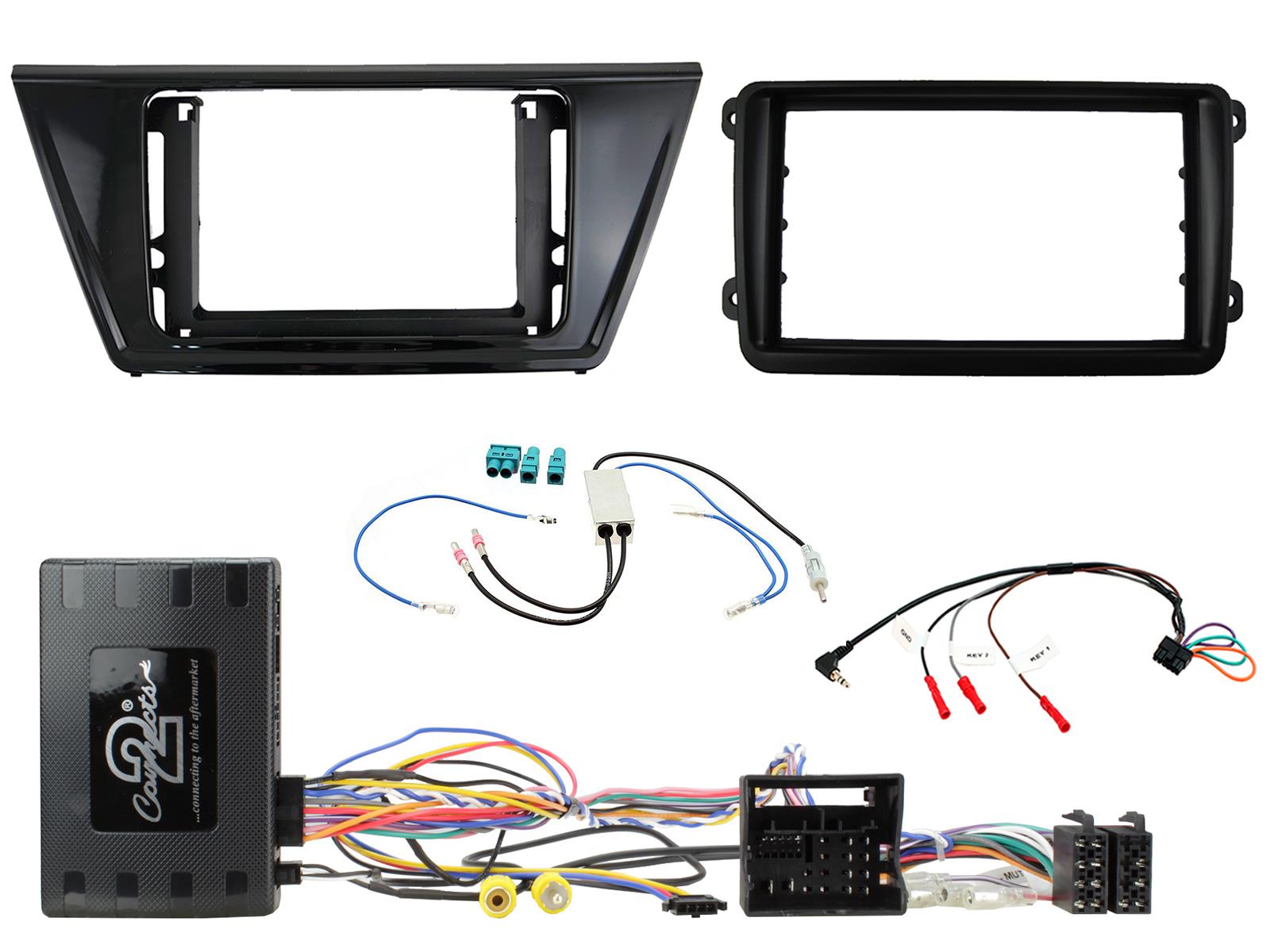 VW Touran 5T 2016 onwards Complete Double Din Facia Kit CTKVW48
