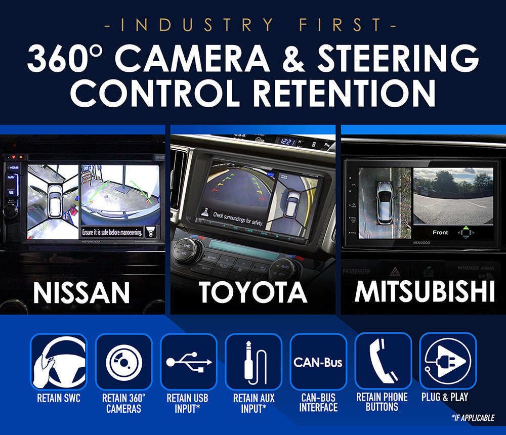 Nissan Juke (2010-2019) Steering Wheel Stalk Control Adaptor w/ 360° Camera Retention CTSNS028.2