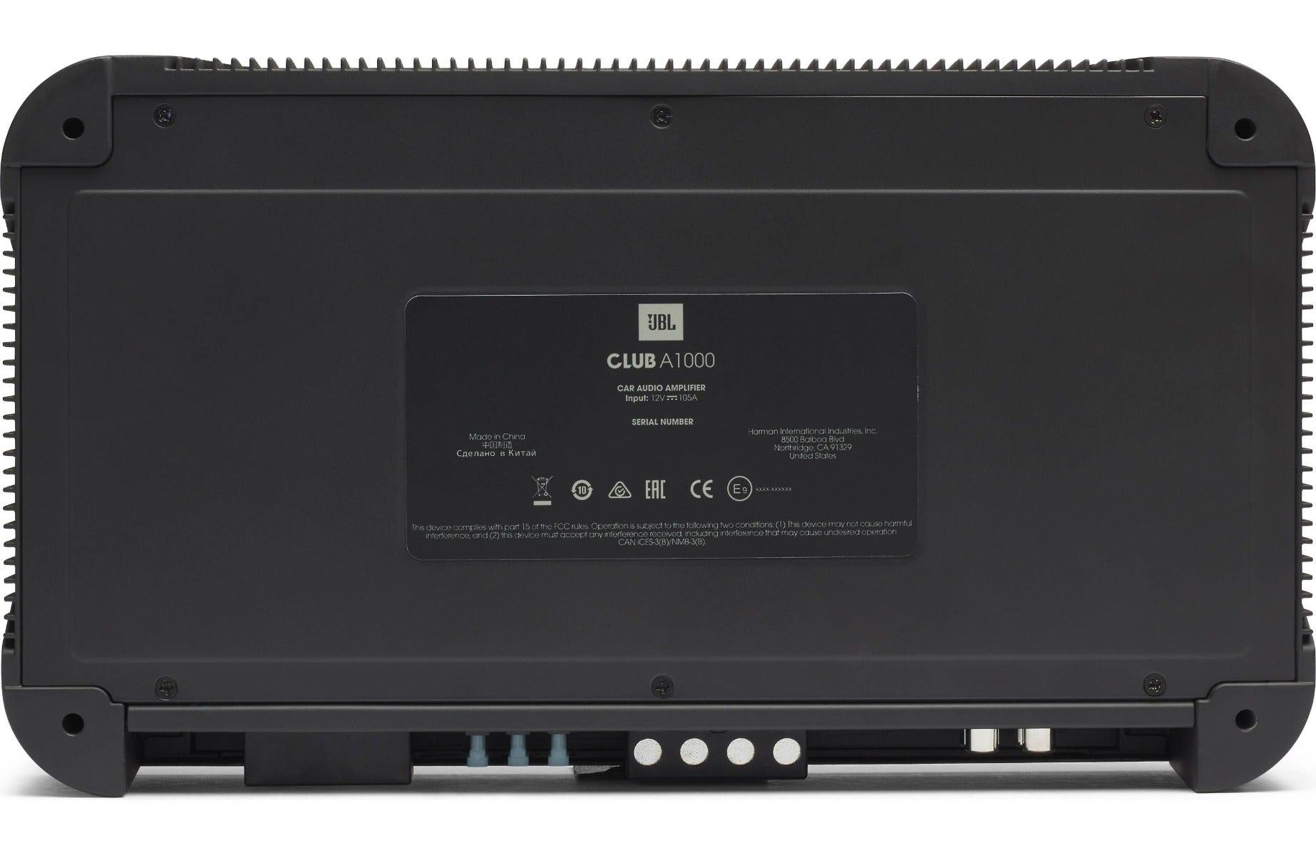 JBL Club A1000 Mono Channel Class D High-Performance Amplifier with Bass Remote 1000W RMS x 1