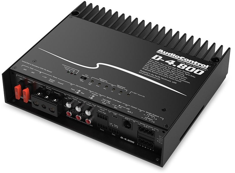 AudioControl D-4.800 D Series 800W RMS 4-channel Amplifier with Digital Signal Processing