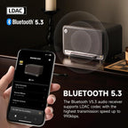 EDIFIER D32 Hi-Res Audio 60W Tabletop Wireless Speaker - Black/Walnut