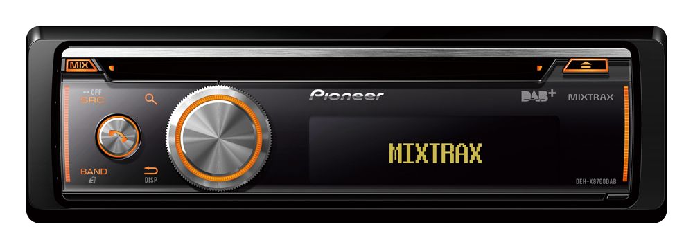 Pioneer DEH-X8700DAB DAB+ tuner, CD, USB and Aux-In. Supports Bluetooth®, iPod/iPhone Direct Control, Android Media Access and MIXTRAX EZ