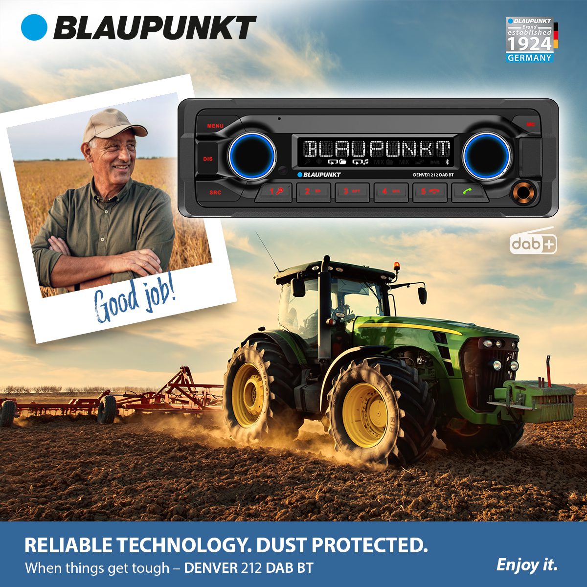 Blaupunkt DENVER 212DAB BT Radio Bluetooth DAB+ USB Bus/Truck/Camper 12Volt