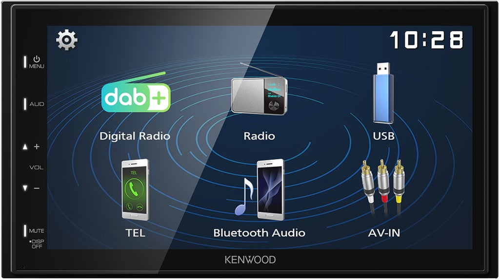 Kenwood DMX129DAB Short Body Bluetooth USB MP3 6.8" WVGA DAB Radio  Media Receiver