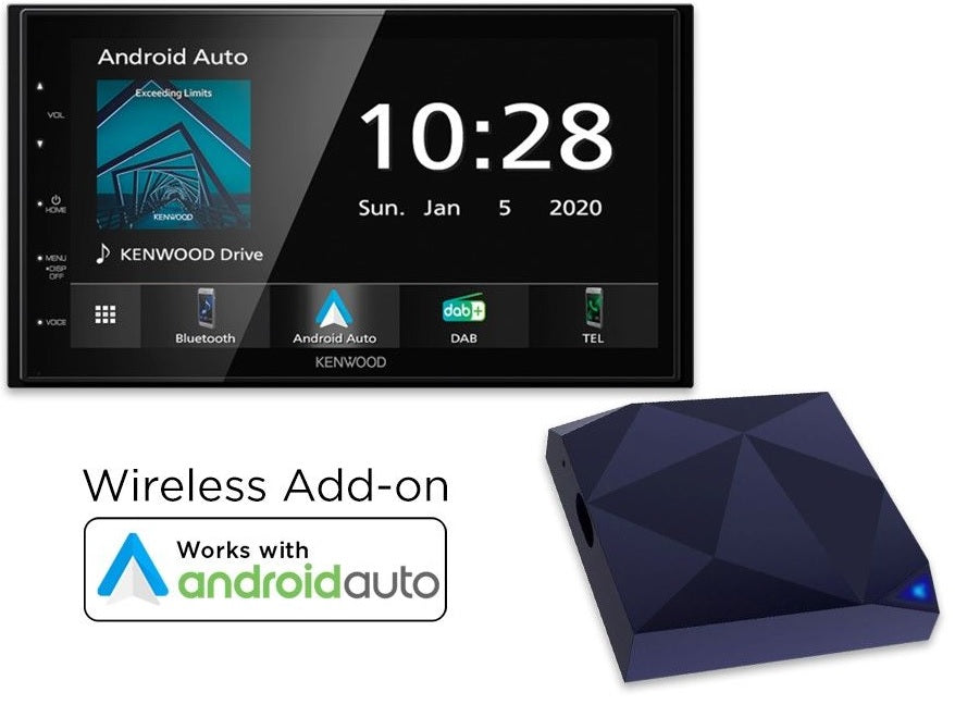 Kenwood DMX-5020DABS + CAR-WAA Wireless Android Auto Bundle Bluetooth DAB+