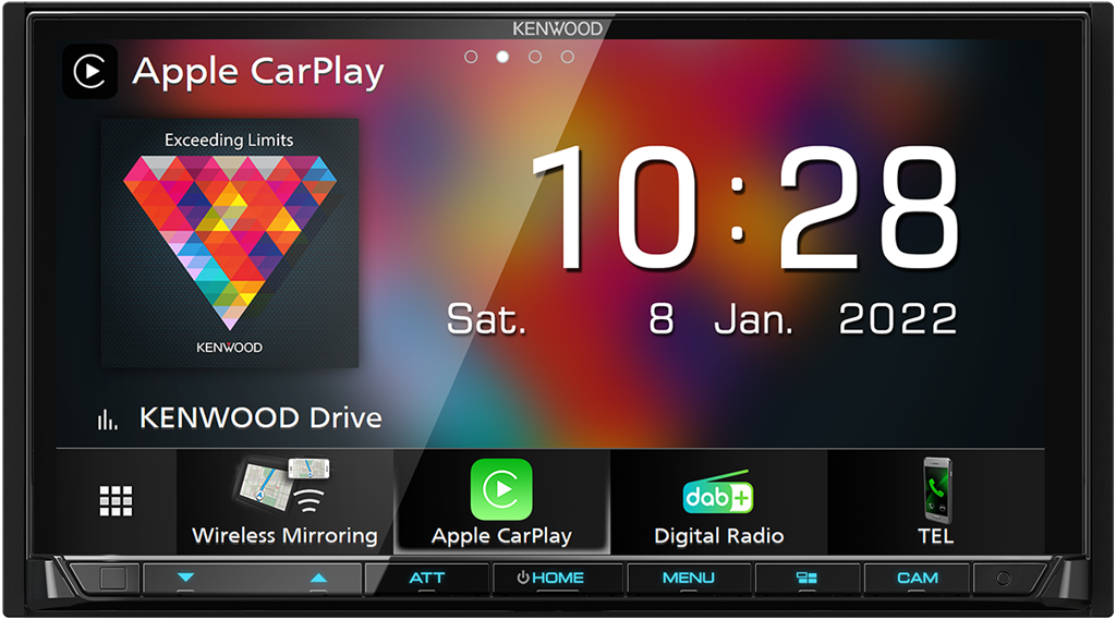 Kenwood DMX8021DABS 7"  Double DIN Wi-Fi with Apple CarPlay Android Auto