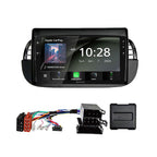 Fiat 500 2007-2015 Kenwood 9.0" Wireless CarPlay / Android Auto Mirroring Screen Complete Stereo Pack