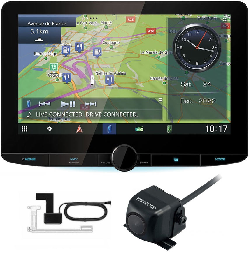 Kenwood DNR-992RVS Digital Media Receiver with 10.1" HD Display, Apple CarPlay, Android Auto & DAB+DAB Aerial