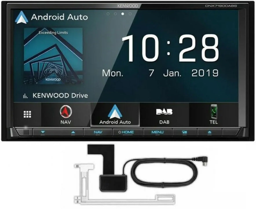 Kenwood DNX7190DABS 7.0" Touchscreen CarPlay, Android Auto with built-in Navigation + DAB Aerial
