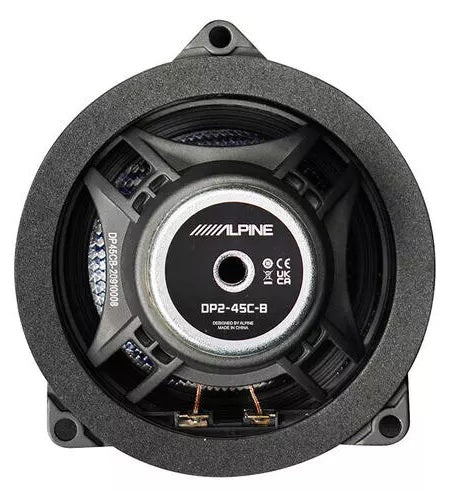 Alpine DP2-45C-B 4.5-inch 2-Way 100W  Car Door Component Speakers for BMW, Plug & Play