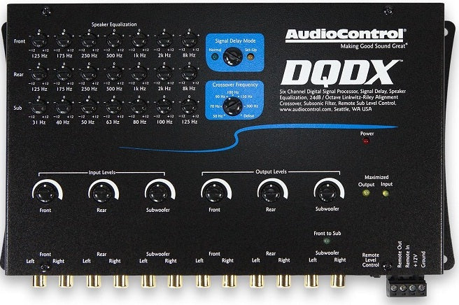 AudioControl DQDX 6 Channel Performance Digital Signal Processor with EQ, Crossover and Signal Delay