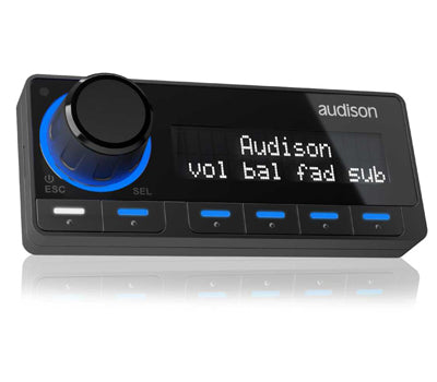 Audison DRC MP Digital Remote Control Multimedia Play AC Link BUS Black Rubber Touch