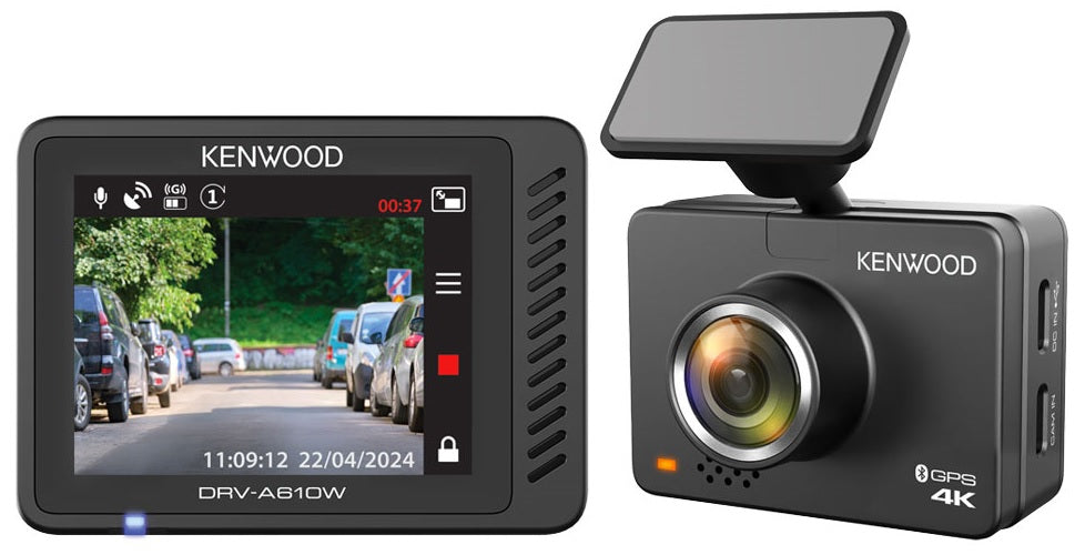 Kenwood DRV-A510W 2" LCD Display Dashcam GPS, Wifi 2K HD Recording Dashboard Camera