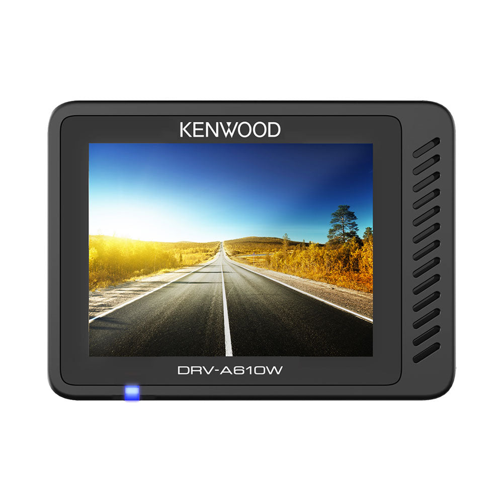 Kenwood DRV-A510W 2" LCD Display Dashcam GPS, Wifi 2K HD Recording with Rear Camera and Hard Wired Kit