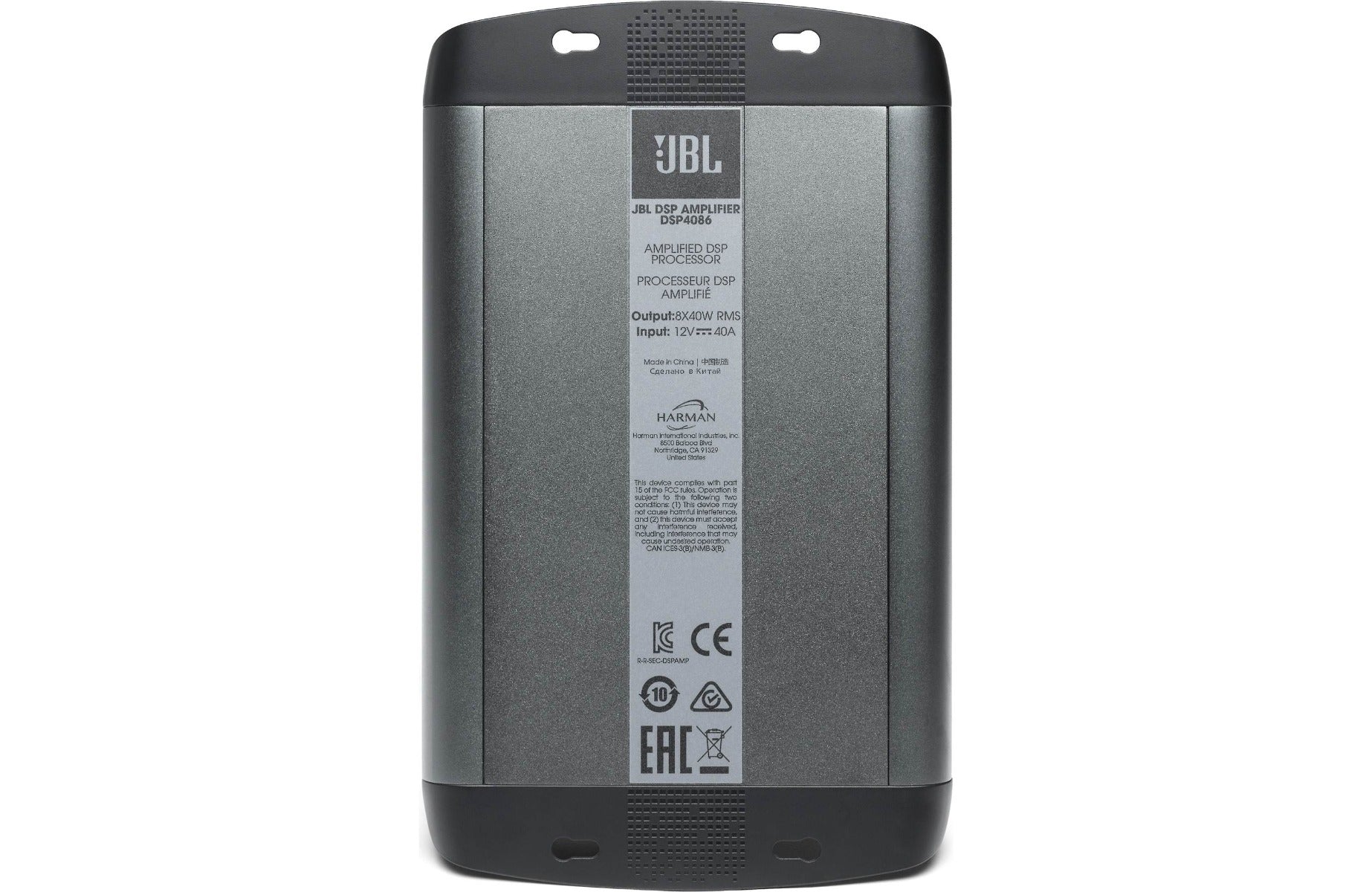 JBL DSP4086 8-channel 8 x 40 Watts RMS Class-D car amplifier with digital signal processing
