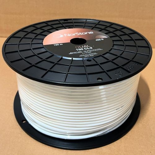 Norstone Dual CL3 14AWG Speaker Cable 2x2.5mm2, 99.999% OFC White - 150m