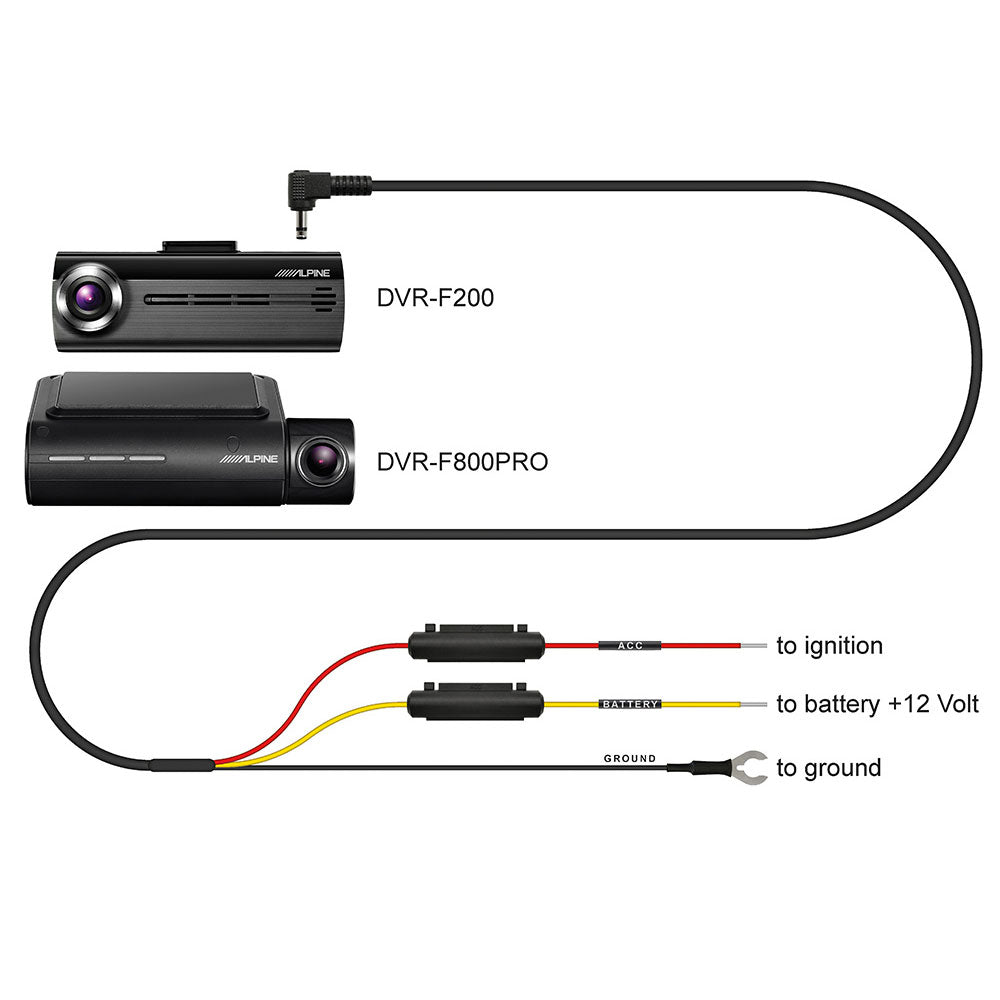 Alpine DVR-F800PRO Advanced DashCam with Driver Assistance (ADAS) G-Sensor WIFI GPS