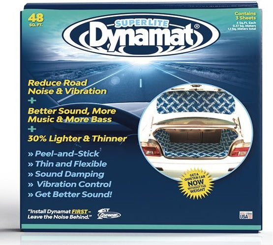 Dynamat DYN10648 SuperLite Bulk Pack - 48 Sq Ft 4.45 SQM (12 Sheets)