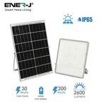 ENER-J E192 200W LED Floodlights with Solar Panel IP65 & Remote Control
