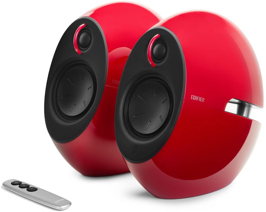 Edifier E25HD Luna Eclipse Bluetooth 4.0 Bookshelf Speakers with Remote Control - Red