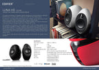 Edifier E25HD Luna Eclipse Bluetooth 4.0 Bookshelf Speakers with Remote Control - White