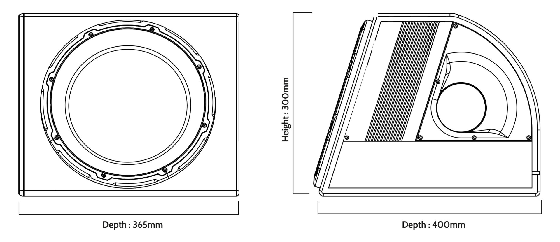 Edge EDB10A-E0  -10" 750 Watt Active Bass Enclosure.