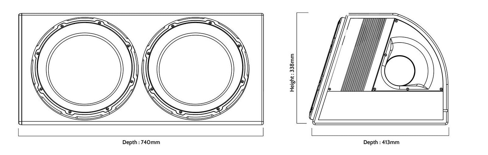 Edge EDB12TA-E0 Twin 12" Active Integrated Amplified Enclosure 1800Watt Max