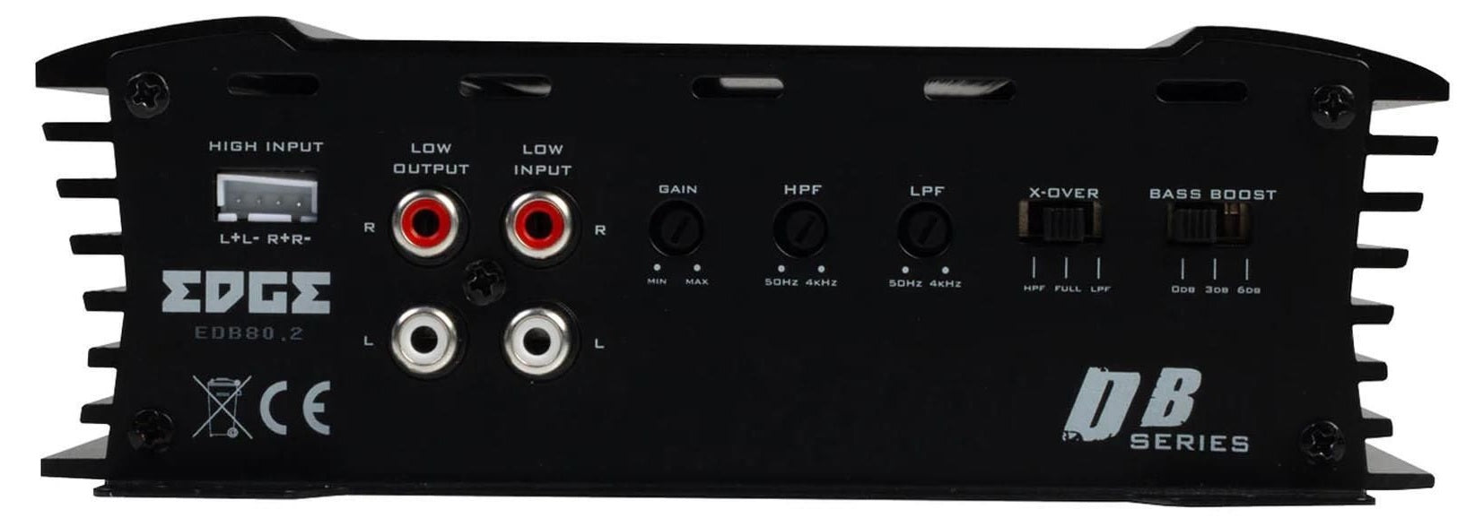 Edge EDB80.2 LITE-E2 DB Lite Series 2 Channel Class A/B Full Range Speaker Subwoofer Amplifier