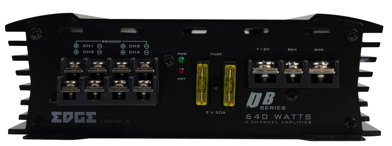 Edge EDB80.4LITE-E2  640 Watt 4 Channel Class A/B Full Range Speaker Subwoofer Amplifier