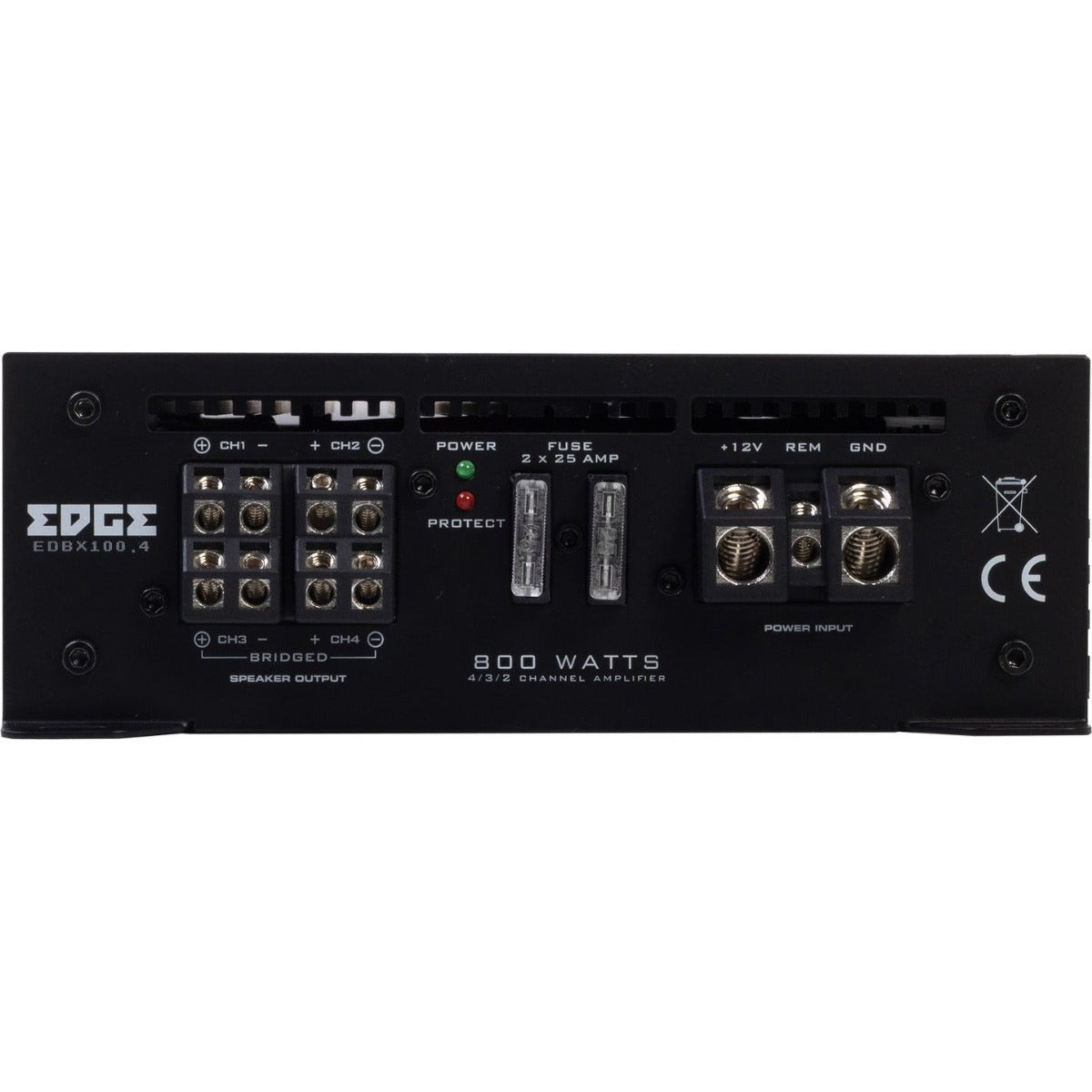 Edge EDBX100.4-E1 800 Watt 4 Channel Class A/B Full Range Speaker Subwoofer Amplifier