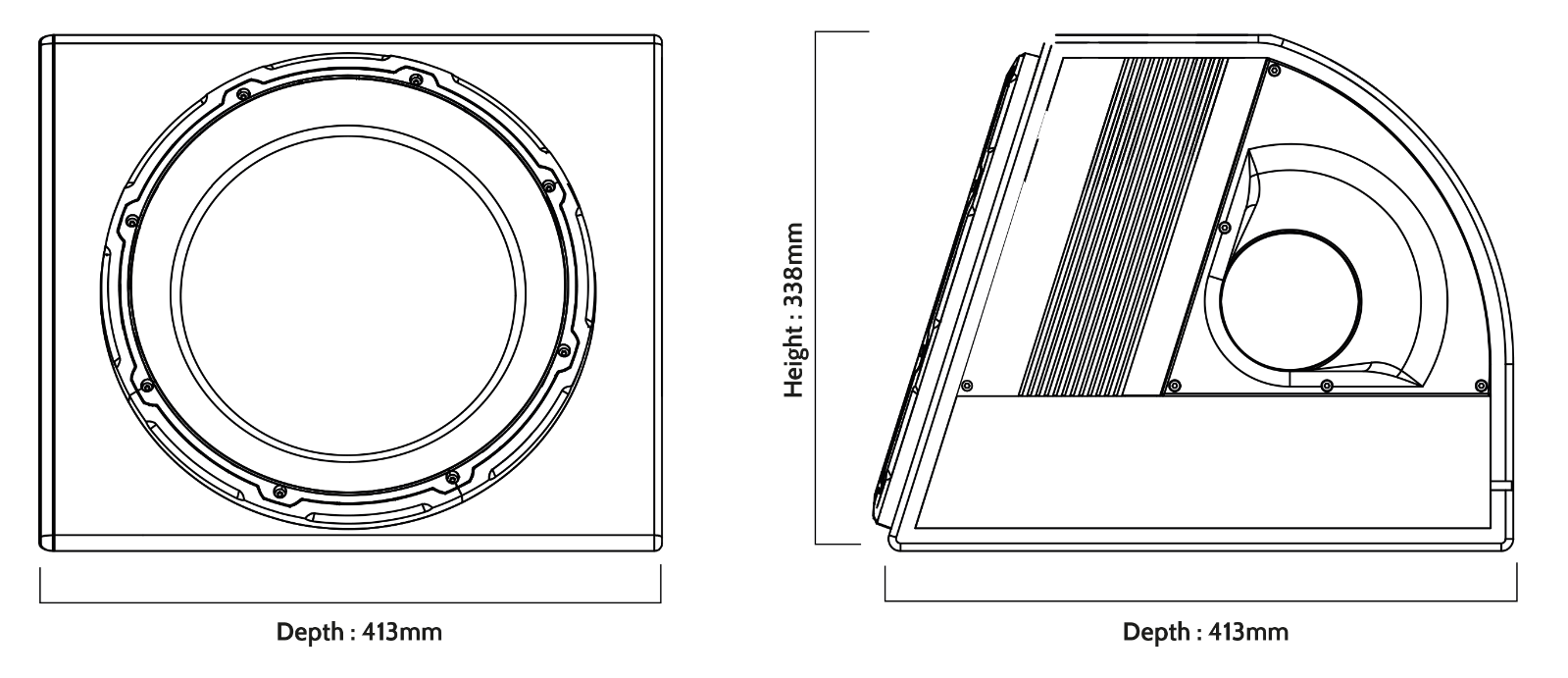 Edge EDB12A-E0 12" 900 Watt Active Bass Enclosure.