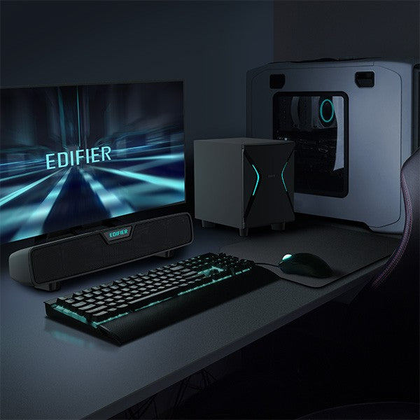 Edifier G7000 Bluetooth Gaming Soundbar with Wireless Subwoofer and RGB Lighting Black