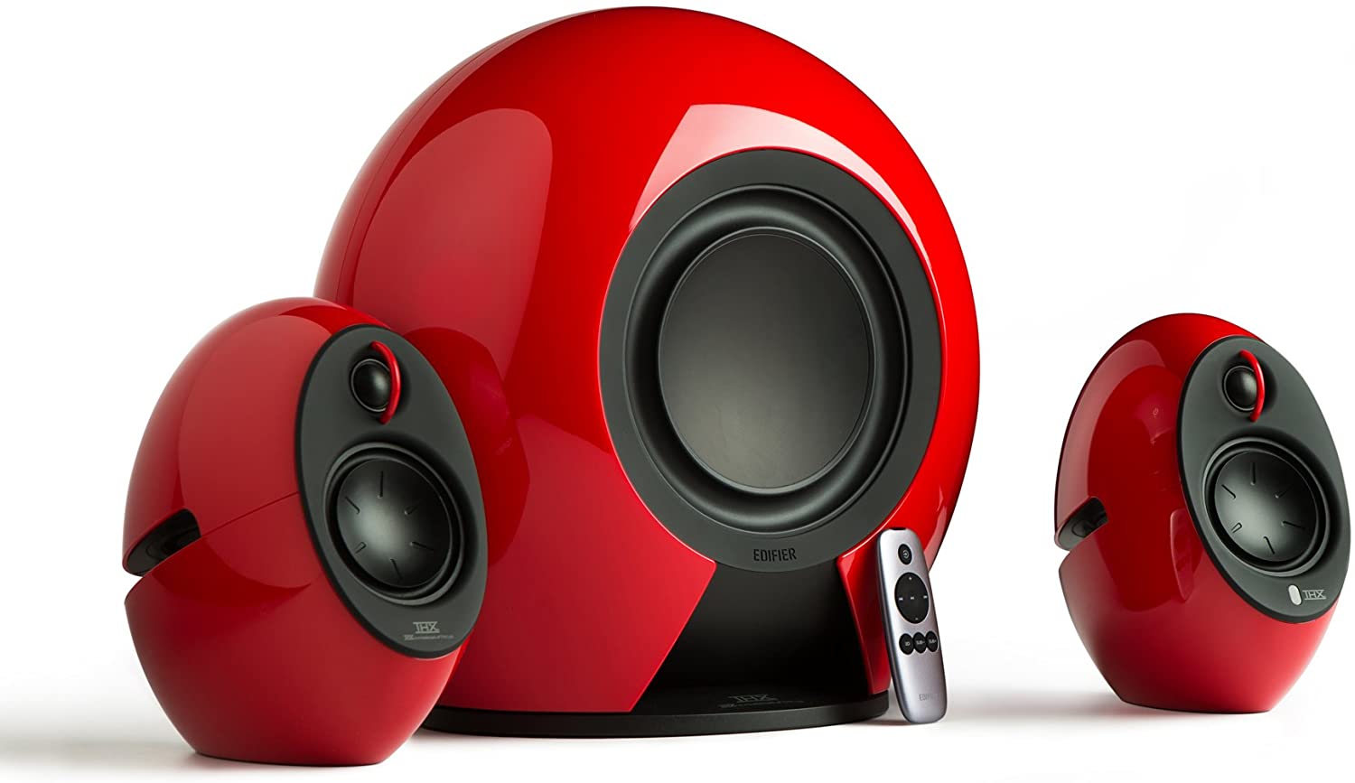 Edifier E255 Luna Wireless 5.1 Active Home Theatre Surround Sound Speaker System Red