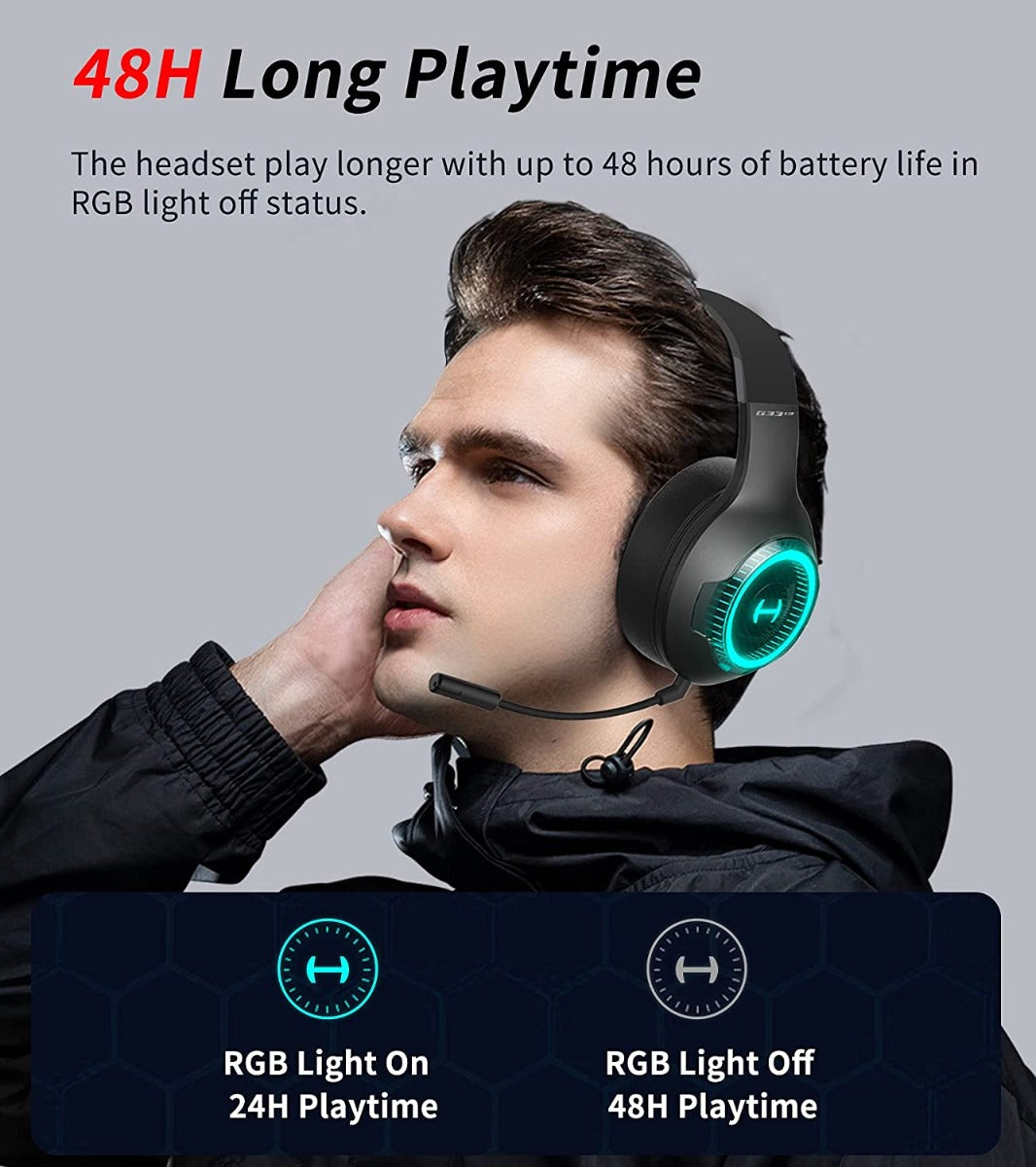 EDIFIER HECATE G33BT Bluetooth 5.0 Low-latency Gaming Headset - Black