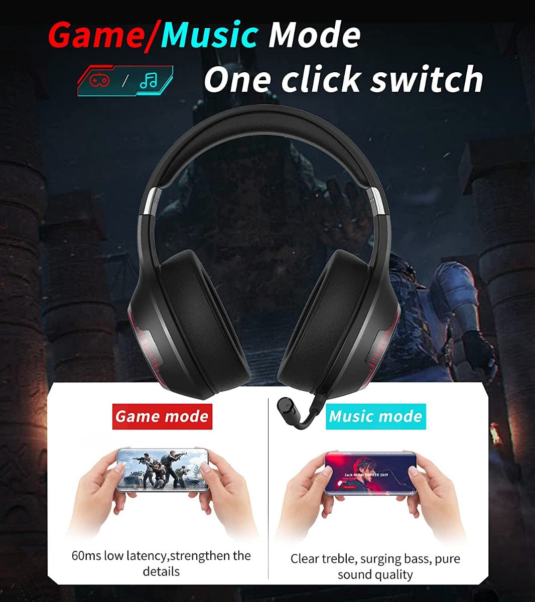 EDIFIER HECATE G33BT Bluetooth 5.0 Low-latency Gaming Headset - Black