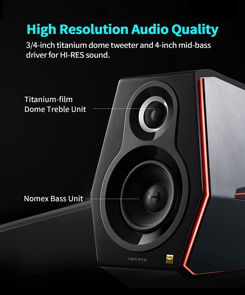 EDIFIER G5000 Hi-Res Audio Gaming Speakers with Bluetooth V5.0 & RGB Lighting