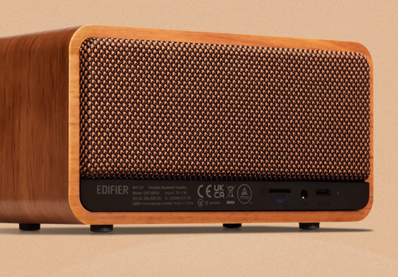 EDIFIER MP230 Classic Design Portable Bluetooth Speaker - Brown