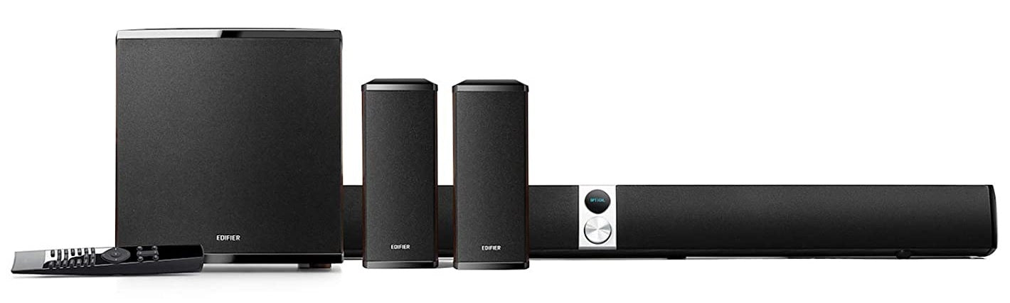 Edifier S90HD Hi-Res Soundbar with Subwoofer, Bluetooth, Optical, Coaxial, Line-In and Aux-In Inputs