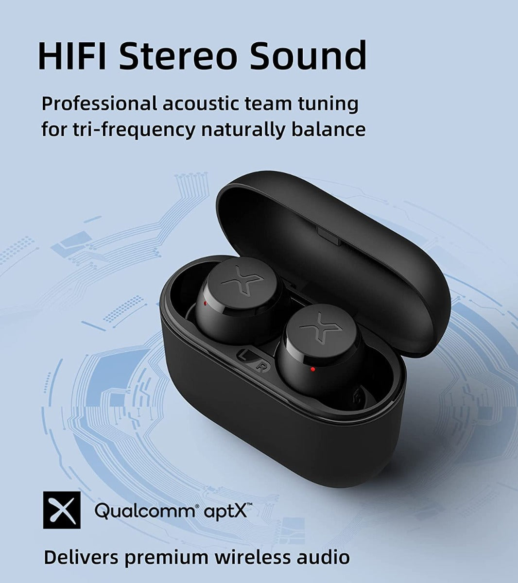 Edifier X3 Mini Wireless Earbuds Qualcomm® aptX™ -CVC 8.0 Noise Cancelling Earphones - White