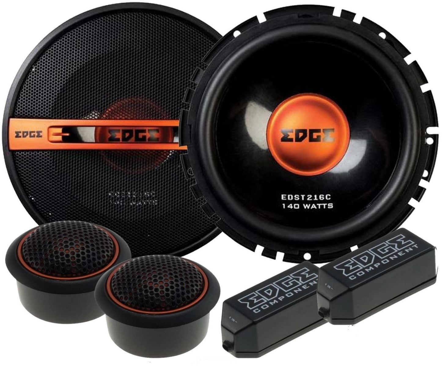 EDGE EDST216C-E6 - 16.5cm 280 Watt  2-way Component Car Speakers